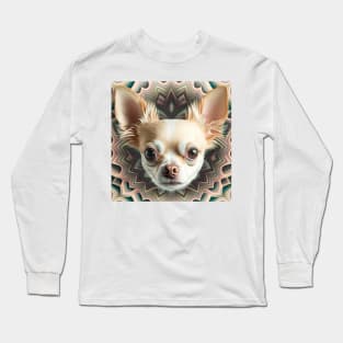 A Fractal Design of A Chihuahua Long Sleeve T-Shirt